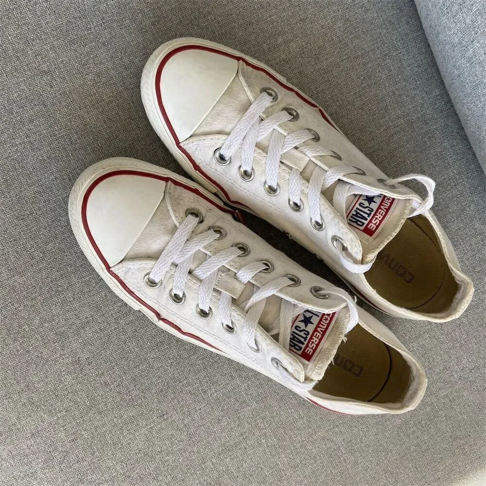 Converse Chuck Taylor All Star White Canvas Low Top Sneakers Unisex